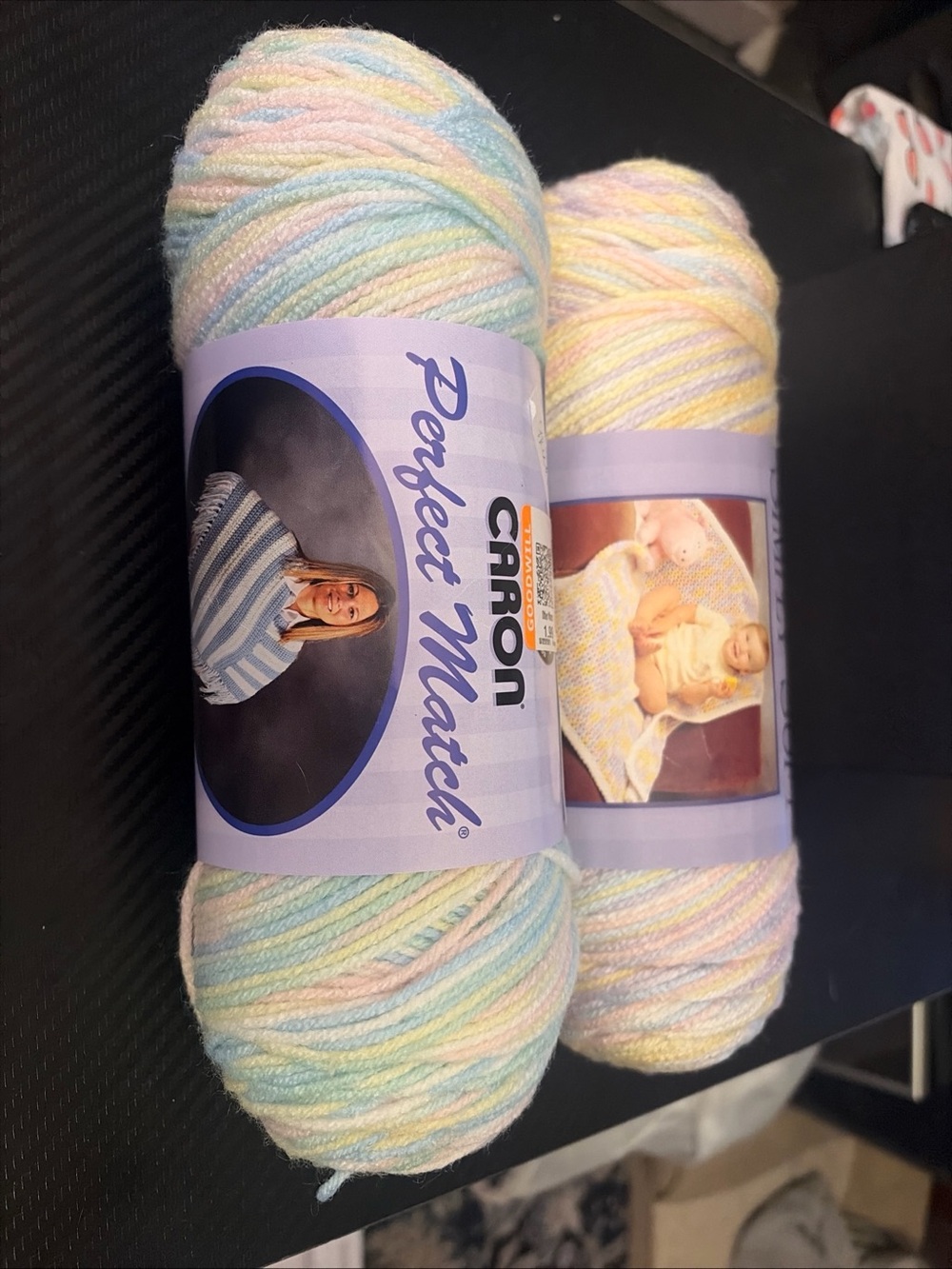 Caron Simply Soft 100% Acrylic - Baby Rainbow Ombre 7401 & Baby Bright Ombré9991